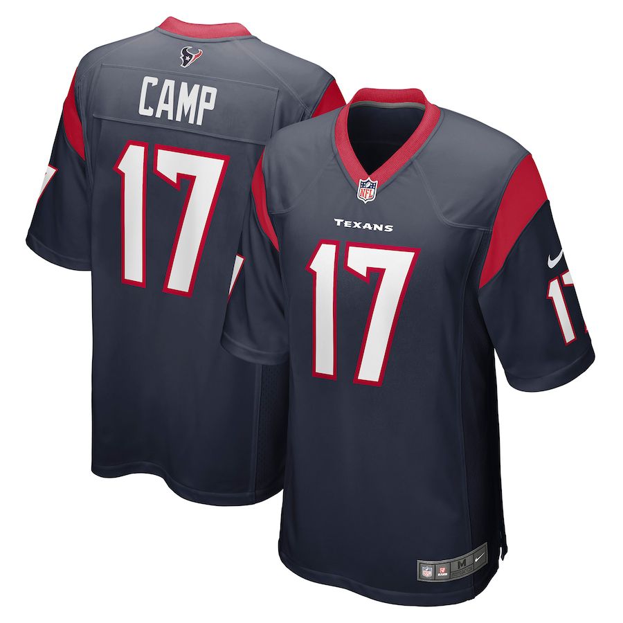 Men Houston Texans 17 Jalen Camp Nike Navy Game Player NFL Jersey